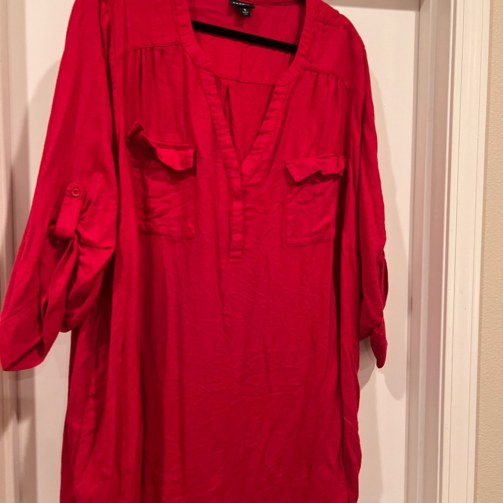 Torrid Red Harper Blouse, Size 5